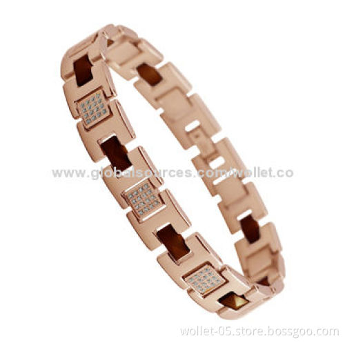 Charming Ceramic Bracelet with High-polished IPR Gold Plating Stainless, Accept Customization
